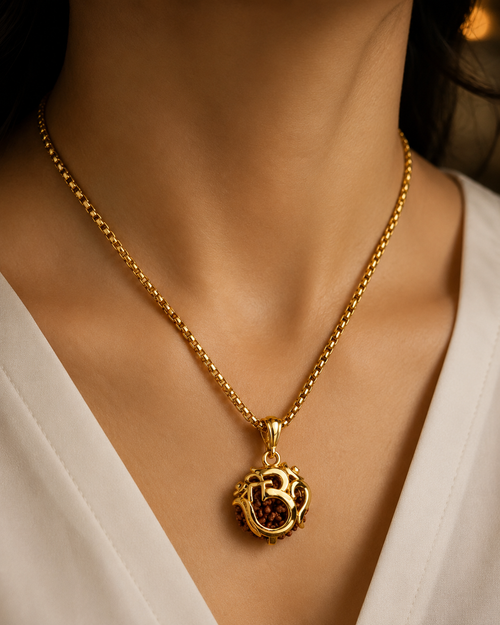 Om Rudraksha Protection Pendant